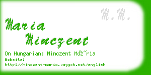 maria minczent business card